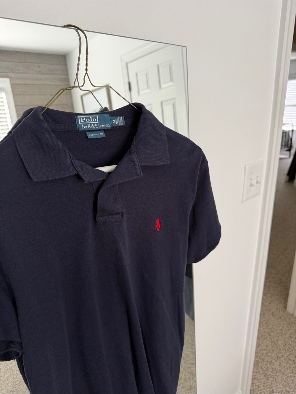 Polo by Ralph Lauren Navy Polo with Red Pony Embroidery